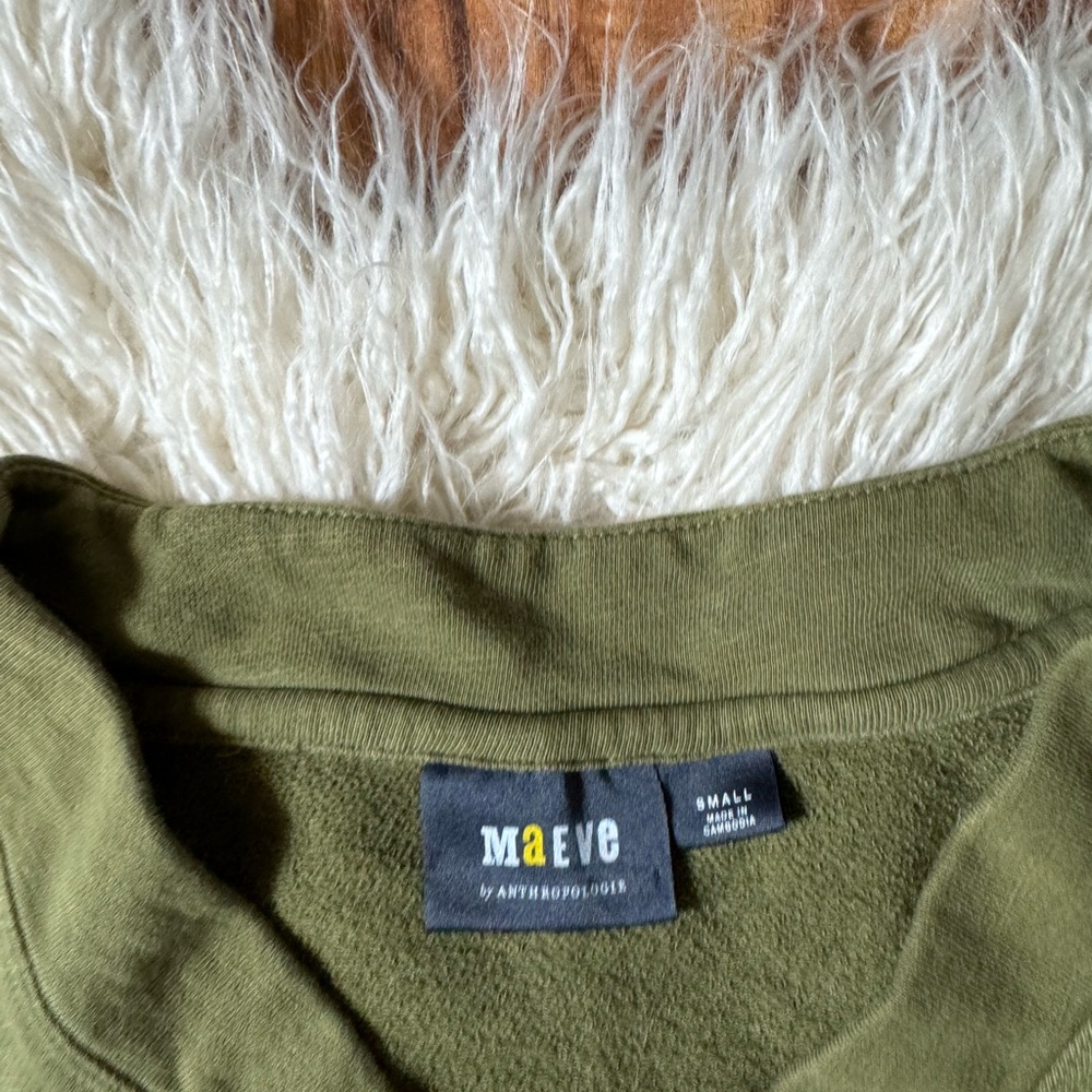 Maeve Anthropologie V Neck Sleeveless Sweatshirt - Picture 6 of 6